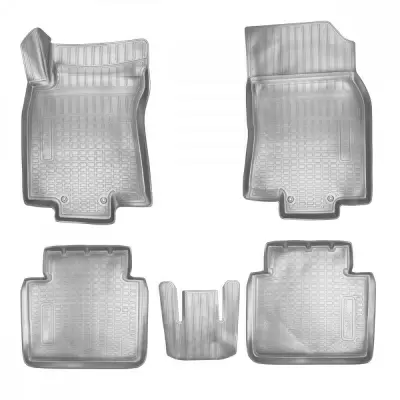 Коврики салонные для Nissan X-Trail (T31) 3D (2007) (серый)