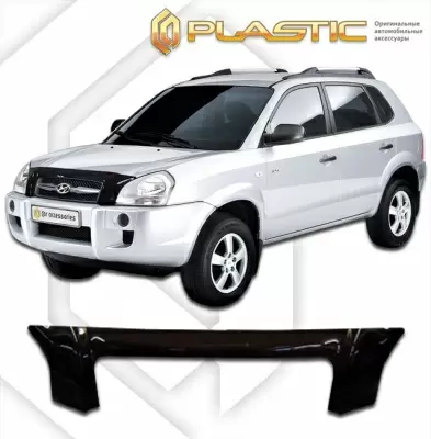 Мухобойка (дефлектор капота) для Hyundai Tucson 2005-2009 (арт. 2010010102135)