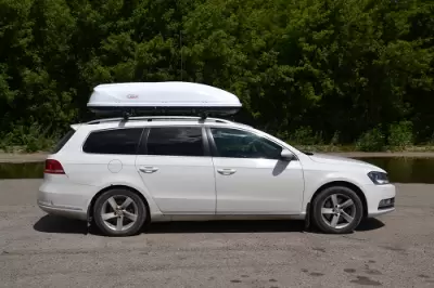 Автобокс на крышу Белый Turino Sport Аэродинамический от интернет-магазина AUTOBOKS.kz. 