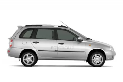 Рейлинги "Комфорт" (Серебристый муар, под крышу с "ребром") / LADA Kalina Универсал 2004-2013