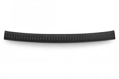 Накладка на задний бампер (ABS, черное тиснение) на LADA Largus с 2012