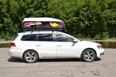 Автобокс на крышу Белый Turino Sport Аэродинамический от интернет-магазина AUTOBOKS.kz. 