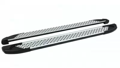 Пороги Mercedes ML W164 2006-2011 (СAN Sapphire Silver)