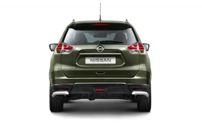 Защита заднего бампера угловая O63 мм (НПС) Nissan X-TRAIL с 2015