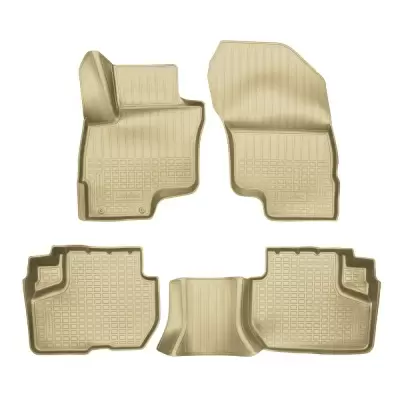 Коврики салонные для Mitsubishi Outlander Cross PHEV 3D (2021) (бежевый)