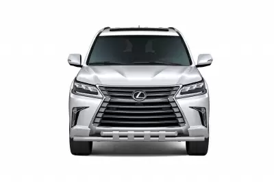 Защита переднего бампера двойная с пластинами 63/63мм (НПС - нерж.) LEXUS 450D с 2015 от Интернет-Магазина Autoboks.kz