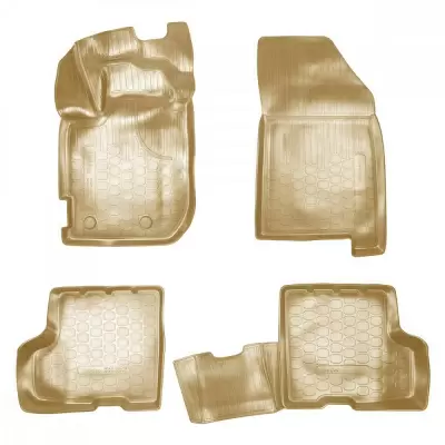 Коврики салонные для Renault Duster 3D (2015)\ Nissan Terrano 3D (2016) (бежевый)