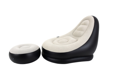 Надувное кресло со стулом Avenli  Flocked Lounger with stool, 22321