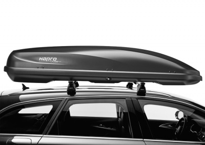 Автобокс Hapro Cruiser 10.8 (600 л) черный матовый двустороннее от интернет-магазина AUTOBOKS.kz. 