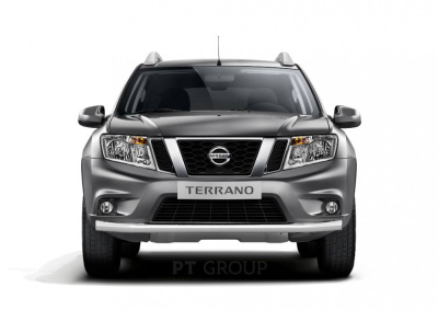Защита переднего бампера одинарная O63 мм (НПС) на Nissan Terrano с 2014
