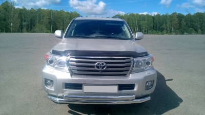 Защита переднего бампера двойная 63/63мм (НПС) Toyota LAND CRUISER 200 2014- от Интернет-Магазина Autoboks.kz