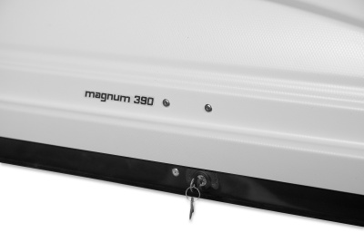 Автобокс ED Магнум 390 (белый, тиснение карбон) от интернет-магазина AUTOBOKS.kz. 