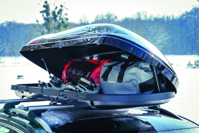 Автобокс Kamei Husky 330 черный глянцевый одностороннее от интернет-магазина AUTOBOKS.kz. 