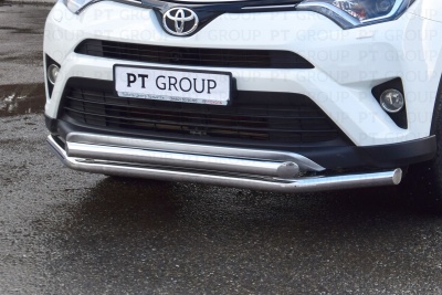 Защита переднего бампера двойная (НПС) Toyota RAV4 с 2013 от Интернет-Магазина Autoboks.kz
