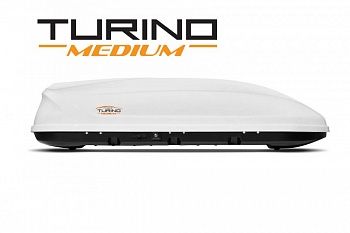 Автобокс на крышу Белый Turino Medium (460 л) Аэродинамический от интернет-магазина AUTOBOKS.kz. 