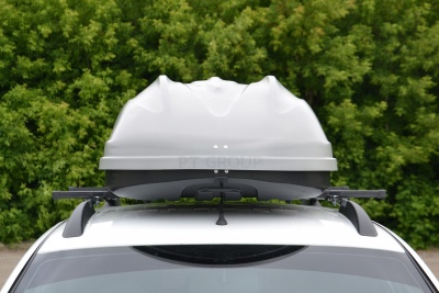 Автобокс на крышу Серый Turino 1 Аэродинамический от интернет-магазина AUTOBOKS.kz. 